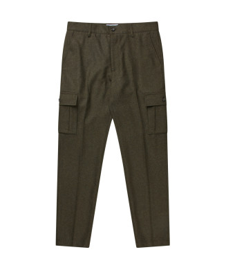 Pantalon cargo en laine Les...